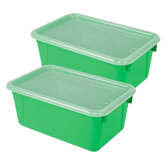Storex Small Cubby Bin with Cover, 2ct.